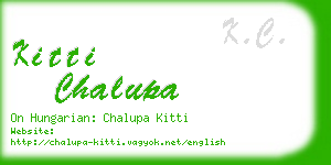 kitti chalupa business card